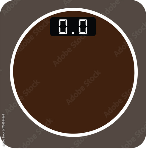 Bathroom Weighing Scale Color Vector Design
