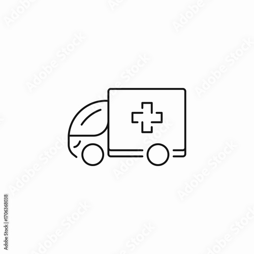 ambulance car transport icon sign vector