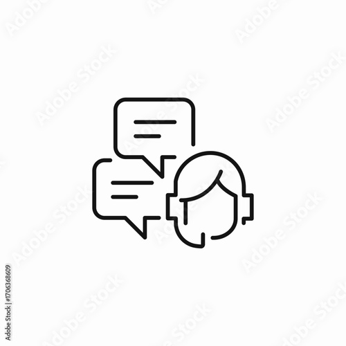 customer service conversation icon sign vector