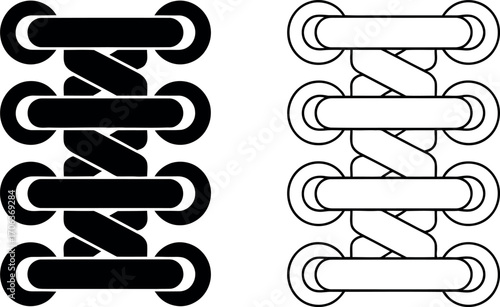 Diagram of Shoe Lacing Patterns Cross Lace vs. Standard