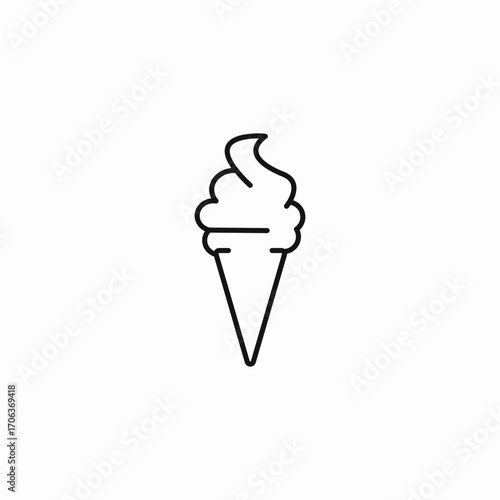 ice cream cone icon sign vector
