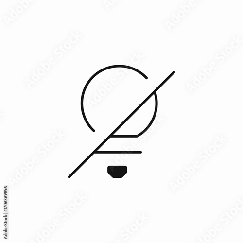 no lightbulb sign icon sign vector