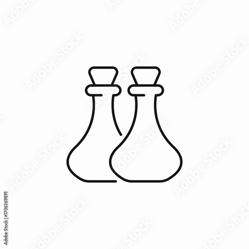 oil vinegar bottles icon sign vector