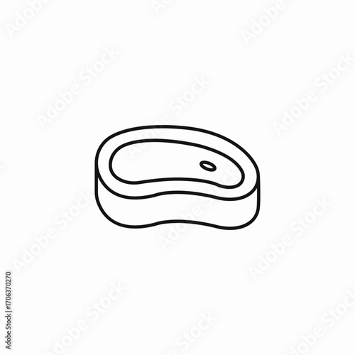 piece of meat icon sign vector