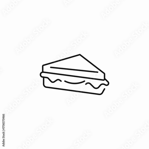 sandwich triangle cut icon sign vector