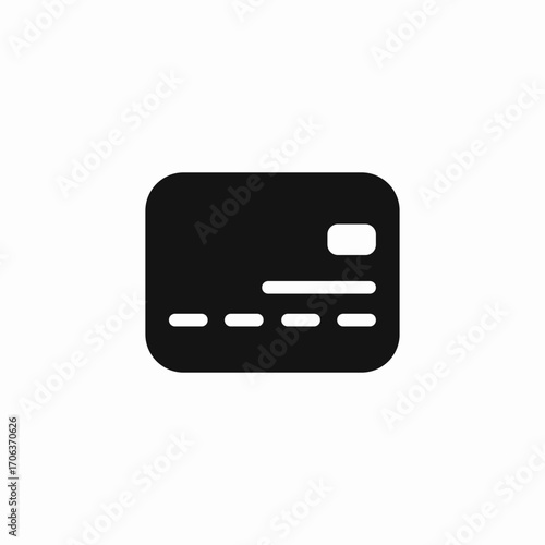 simple credit card icon sign vector