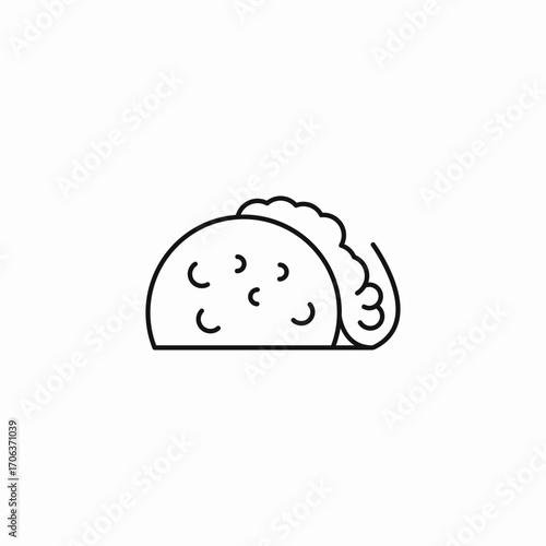 taco mexican food icon sign vector