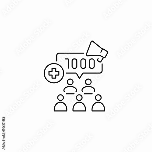 viral social marketing icon sign vector