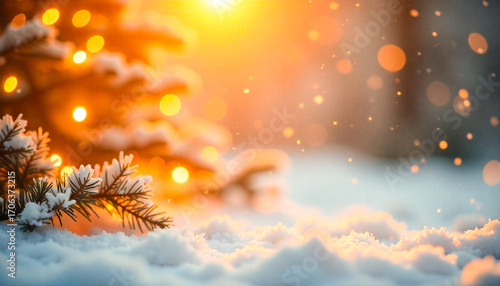 christmas tree in the snow