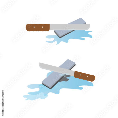 knife and sharpening stone