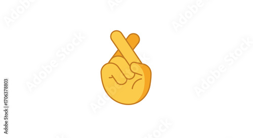 Fingers crossed emoji icon representing luck and optimism