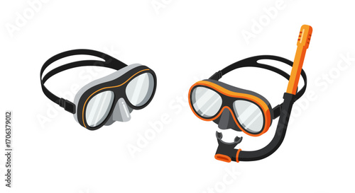 Isometric snorkel and swim goggles for summer water sports adventures