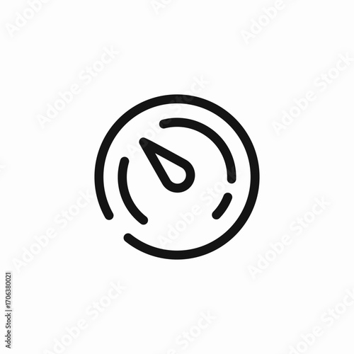 circular speed gauge icon sign vector