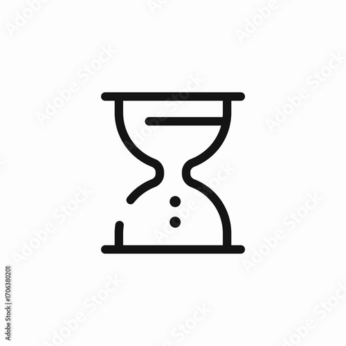 empty hourglass sand icon sign vector