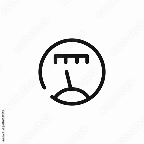 frown speed gauge icon sign vector