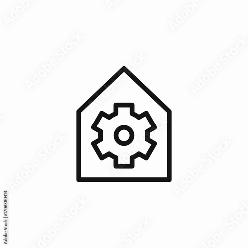 house automation settings icon sign vector