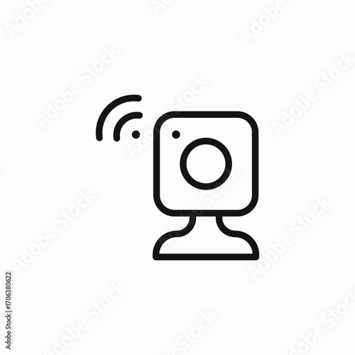 indoor security camera icon sign vector
