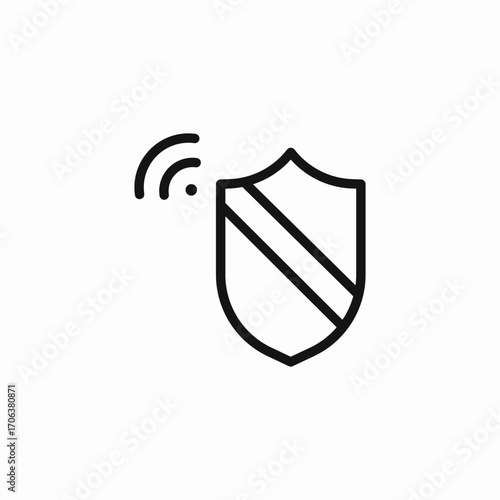 shield wifi icon icon sign vector