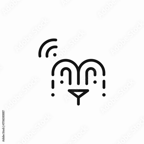 shower with connection icon sign vector