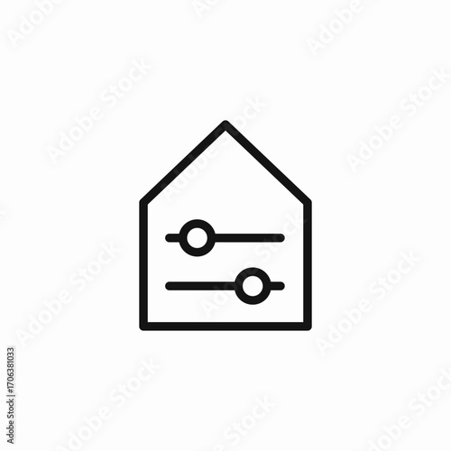 smart home controls icon sign vector