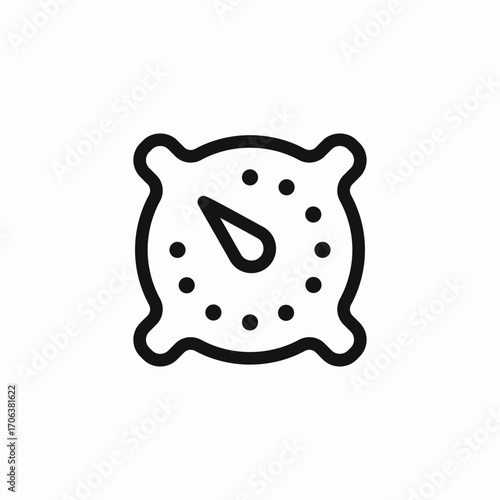 square speedometer dial icon sign vector