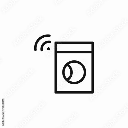 wireless washing machine icon sign vector