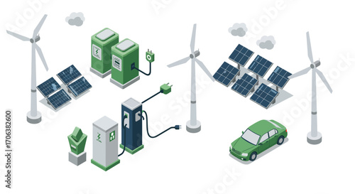 Isometric renewable energy: electric vehicle charging and sustainable power s…