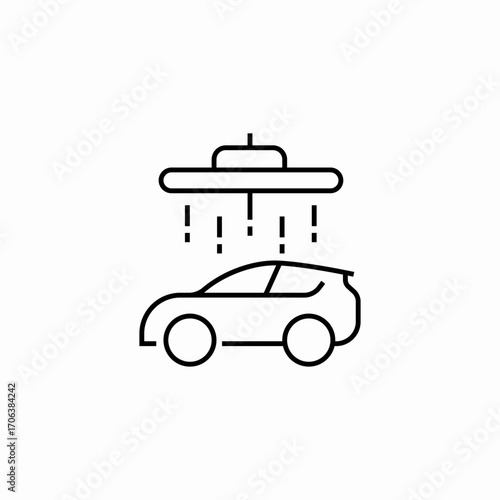 automatic car wash icon sign vector