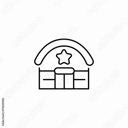 city hall building icon sign vector