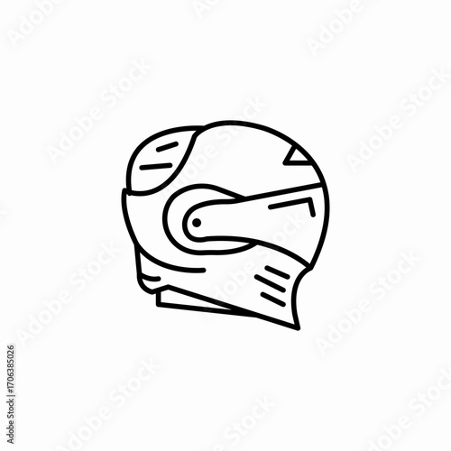 motorcycle rider helmet icon sign vector