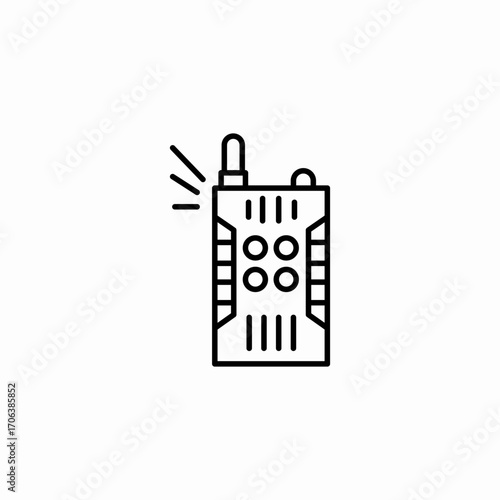 walkie talkie radio icon sign vector