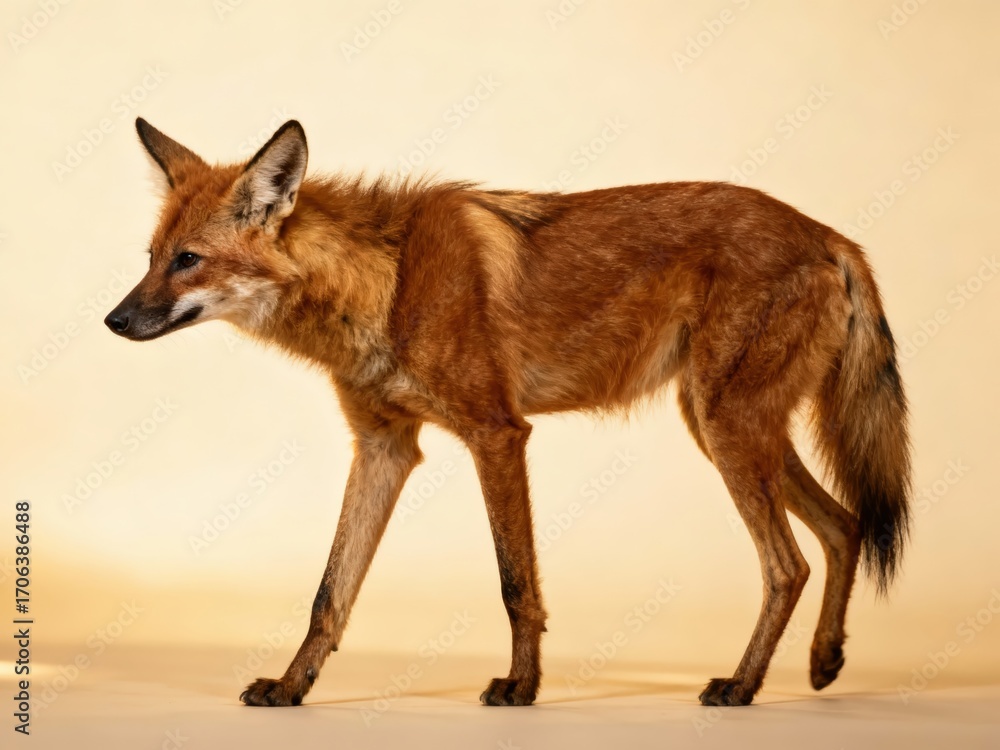 Obraz premium Maned Wolf Portrait in Profile View