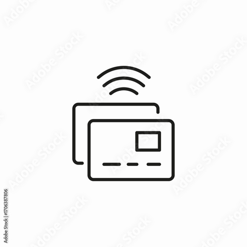 contactless payment cards icon sign vector