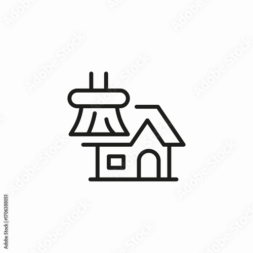 house cleaning service icon sign vector