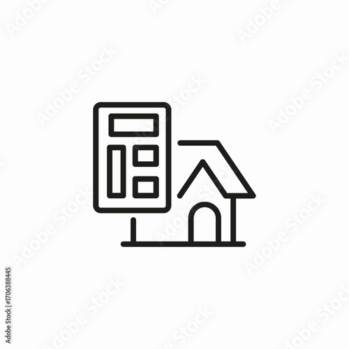 house real estate icon sign vector