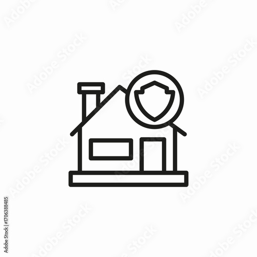 house security shield icon sign vector