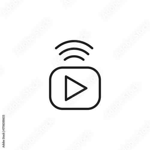 live streaming icon icon sign vector