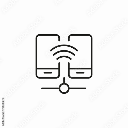 mobile data transfer icon sign vector