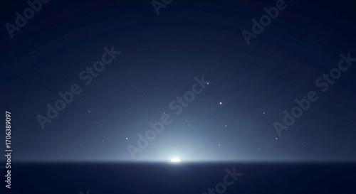 blue sky with stars and clouds