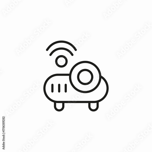 wireless video projector icon sign vector