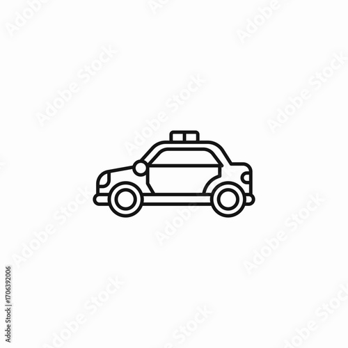 classic police car icon sign vector