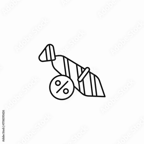 sale discount tie icon sign vector