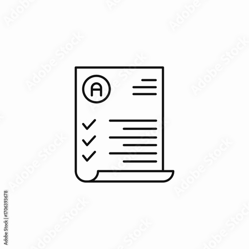 school test result icon sign vector