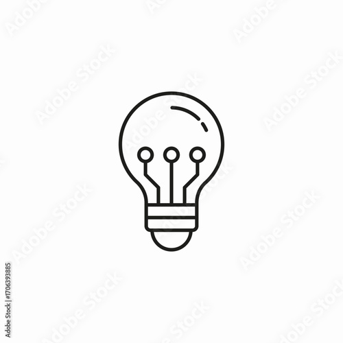 smart light bulb icon sign vector