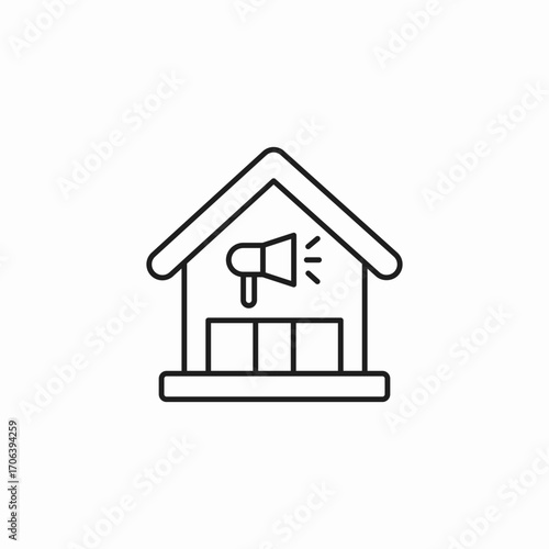 store megaphone advertisement icon sign vector