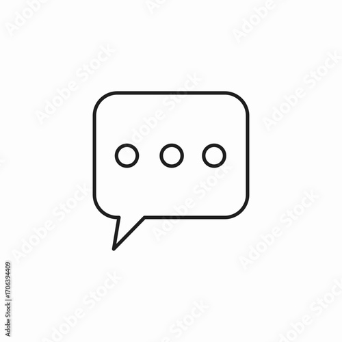 thought bubble ellipsis icon sign vector