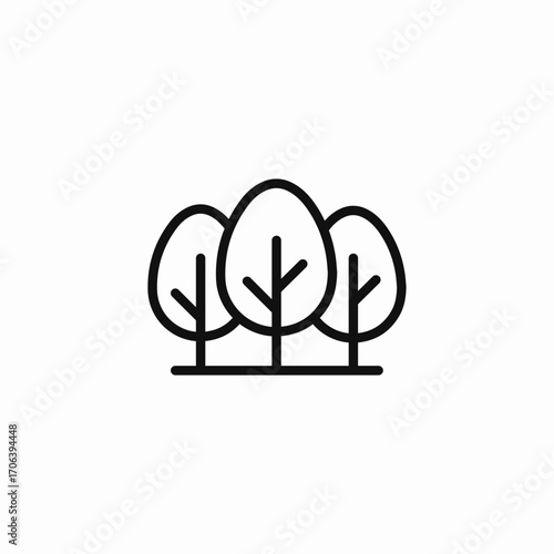 three eco trees icon sign vector