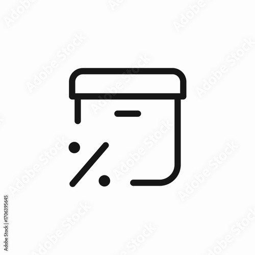 calendar percent sign icon sign vector