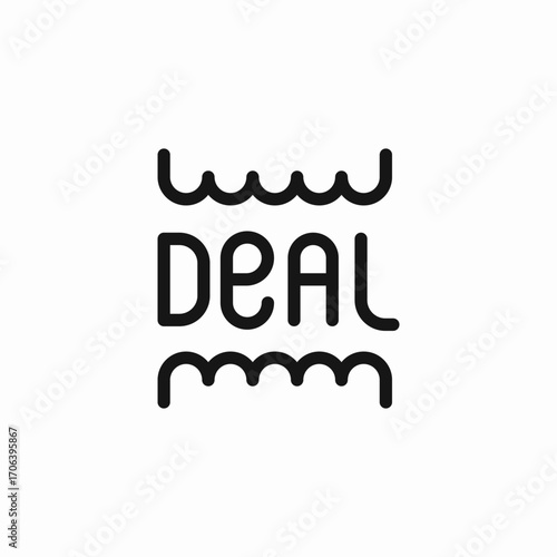 deal text advertisement icon sign vector