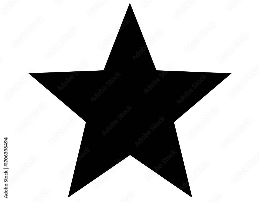 Fototapeta premium Solid black star graphic